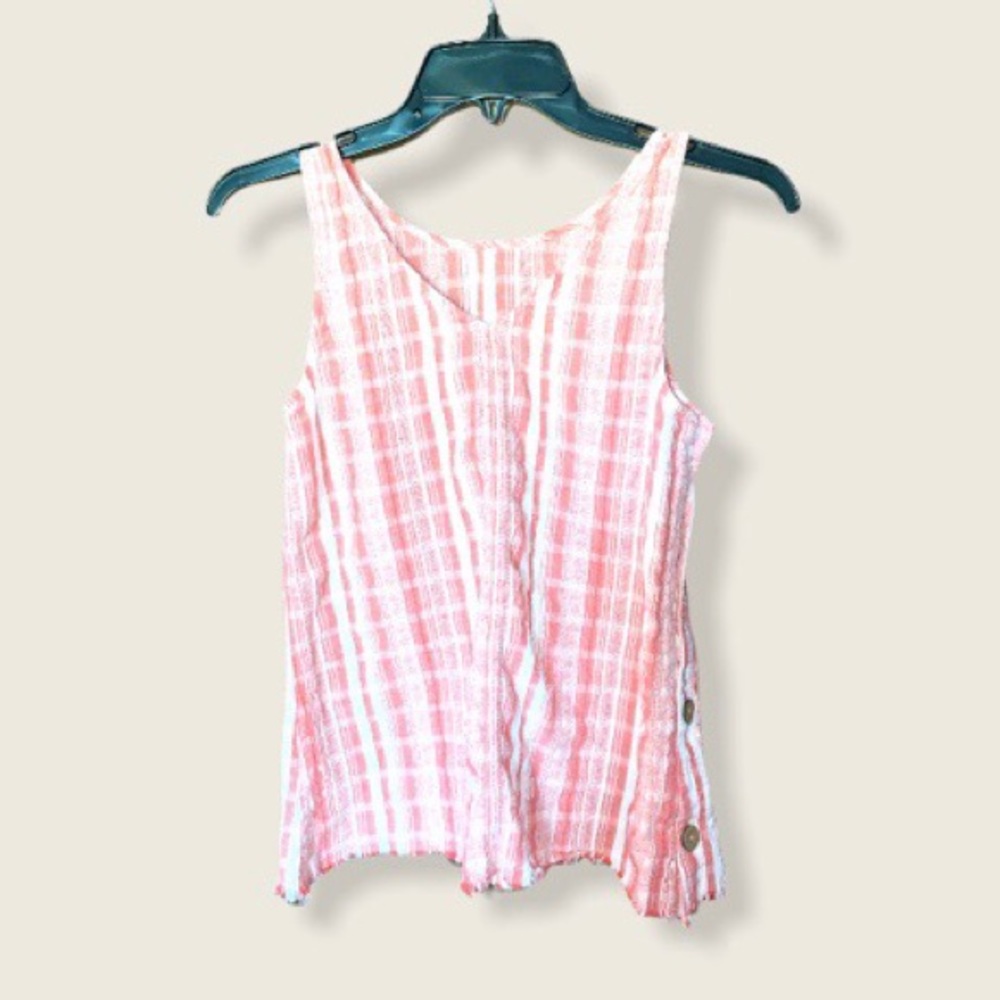 Boho Striped side button Tank